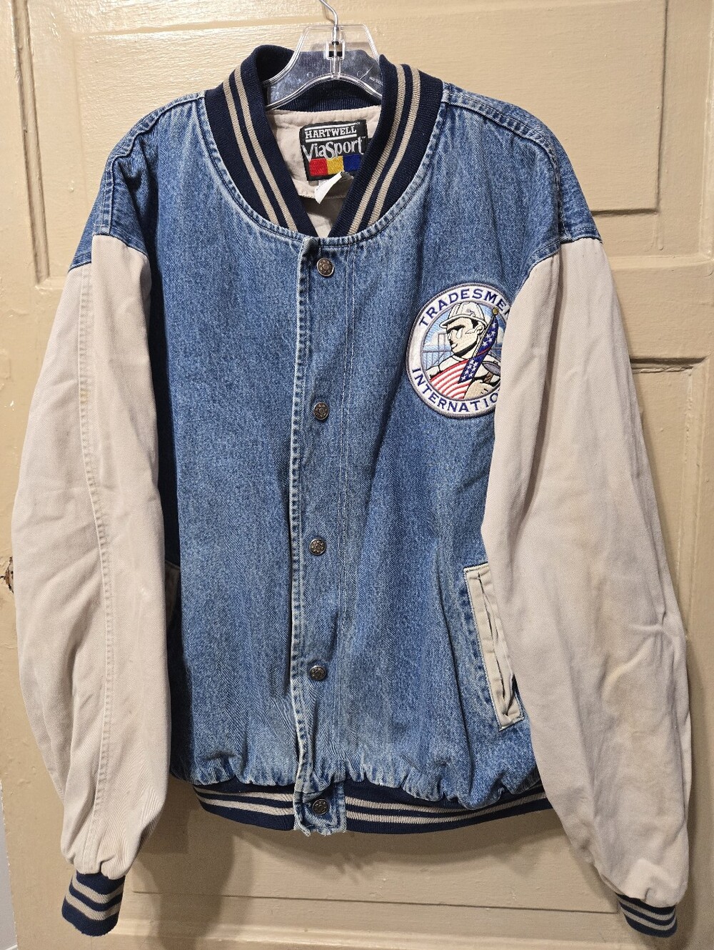 Hartwell ViaSport Vintage Tradesman International Denim Varsity Jacket